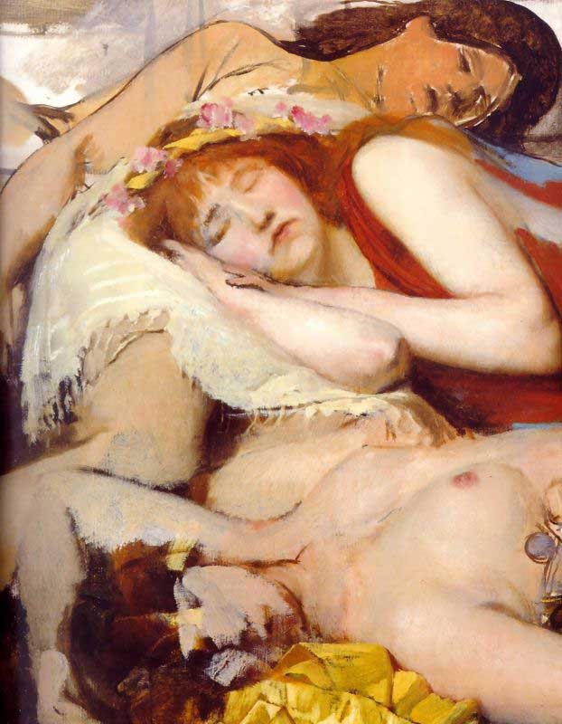 Alma-Tadema Lawrence - Menades epuisess apres la danse.jpg